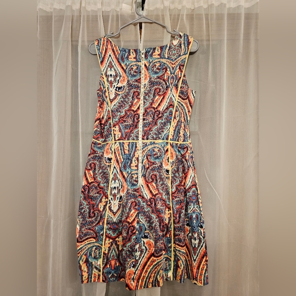 Robbie Bee Multicolor Paisley Dress Size 8 - Picture 4 of 4